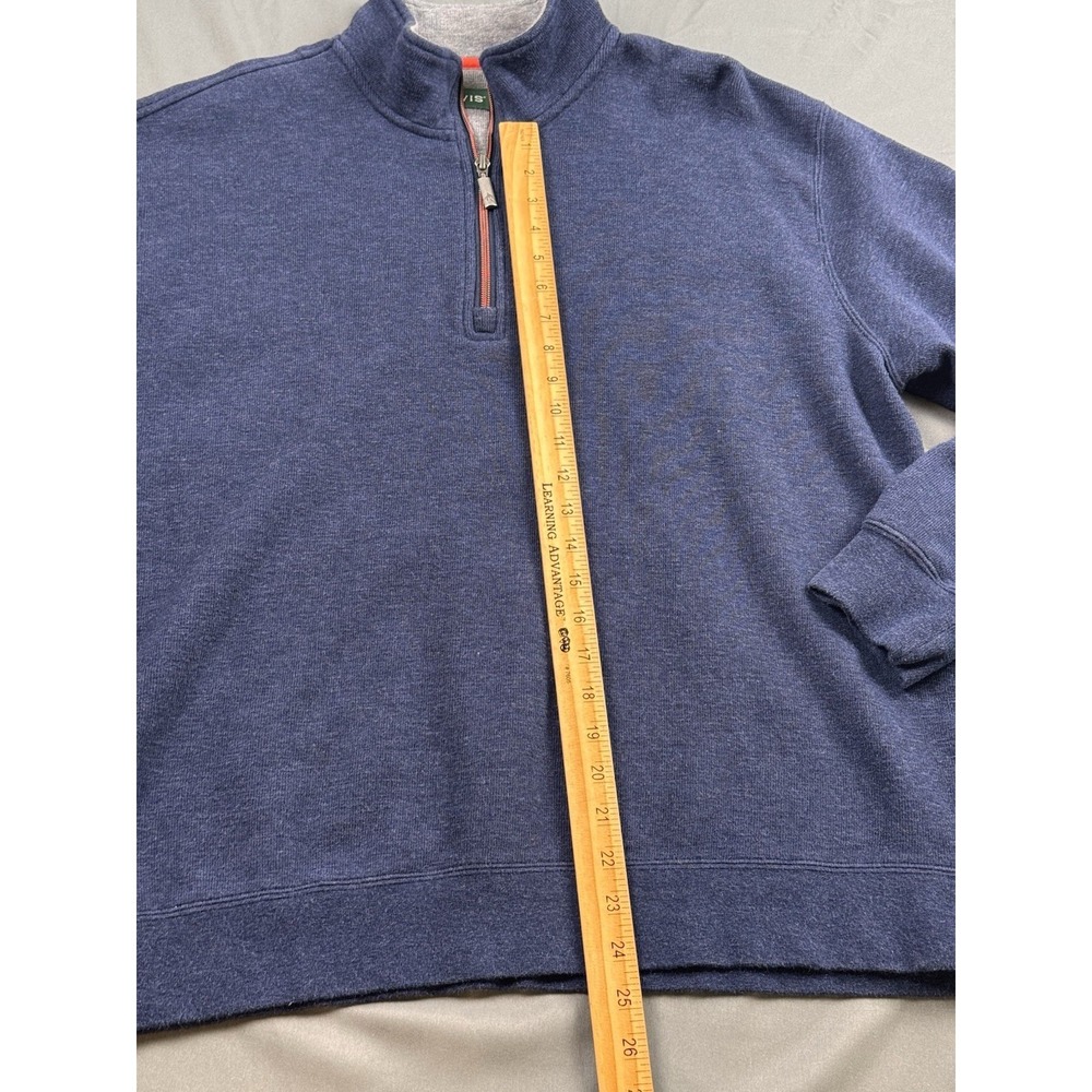 Orvis 1/4 Zip Pullover Sweater Pima Cotton Mens Large Navy Casual Comfy Outdoor - Picture 3 of 13